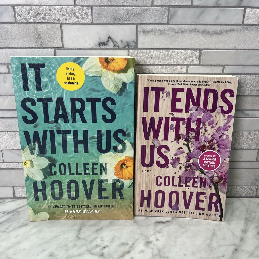 It Starts With Us and It ends With Us By Colleen Hoover 2 Books Collection Set